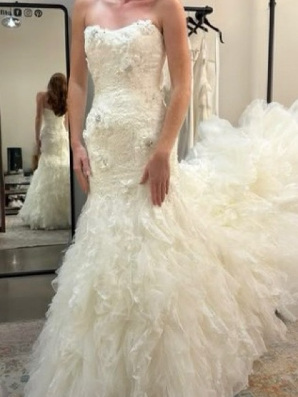 Unaltered Maggie Sottero Ruffled Bridal Gown